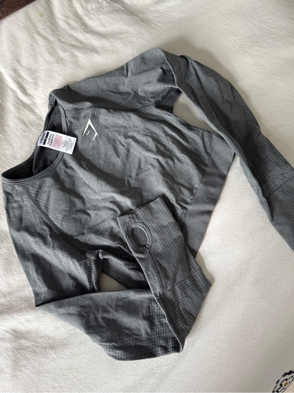 Gymshark Seamless Long-Sleeve Crop Top - Dark Gray